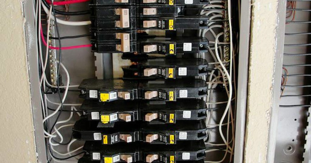 Arc Fault breakers with yellow test buttons